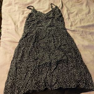 Whit and black polkadot dress